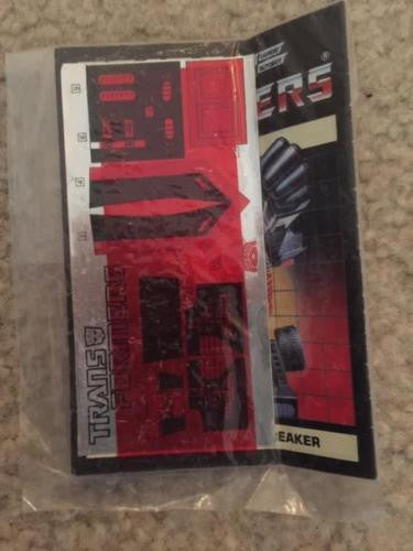 VINTAGE TRANSFORMERS G1 PARTS PIECES 1984 TRAILBREAKER SEALED PACKET