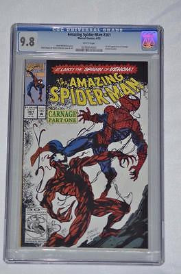 MARVEL 1962 SERIES AMAZING SPIDER-MAN #361 CGC 9.8 WHITE PAGES FIRST CARNAGE